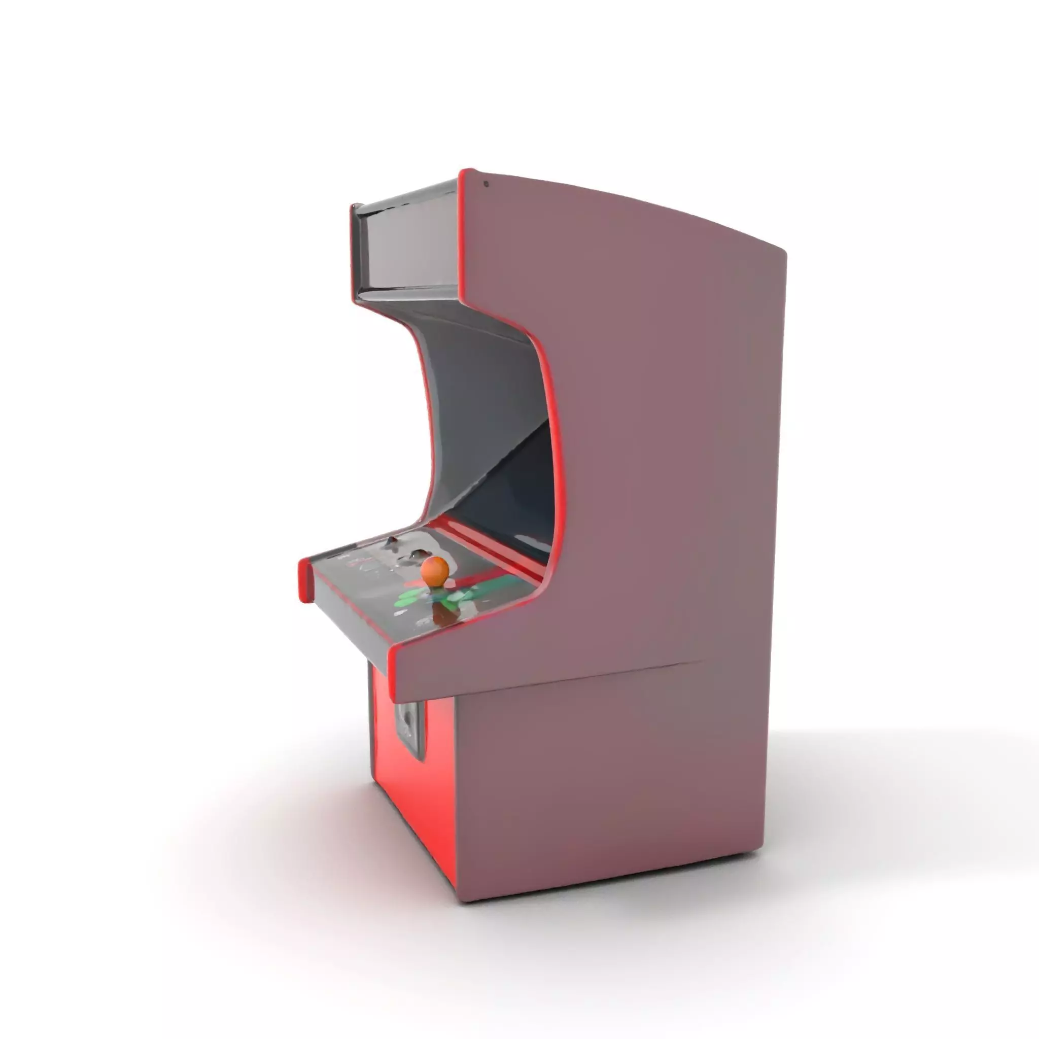 Retro Red Arcade Machine model pack Low-poly 3D model_0