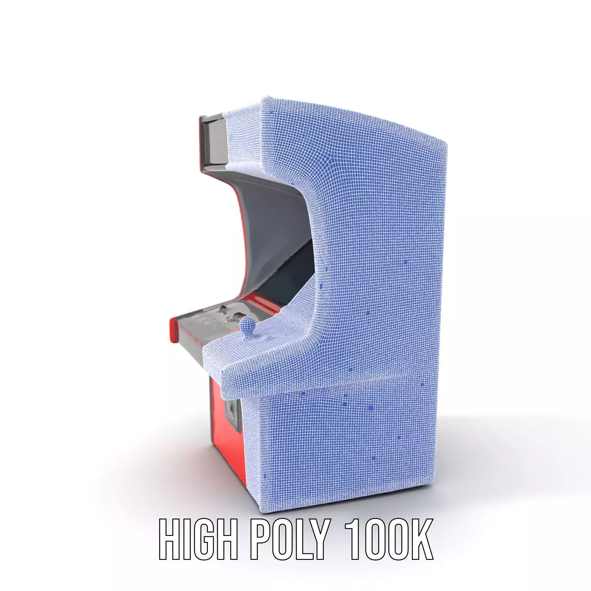 Retro Red Arcade Machine model pack Low-poly 3D model_4