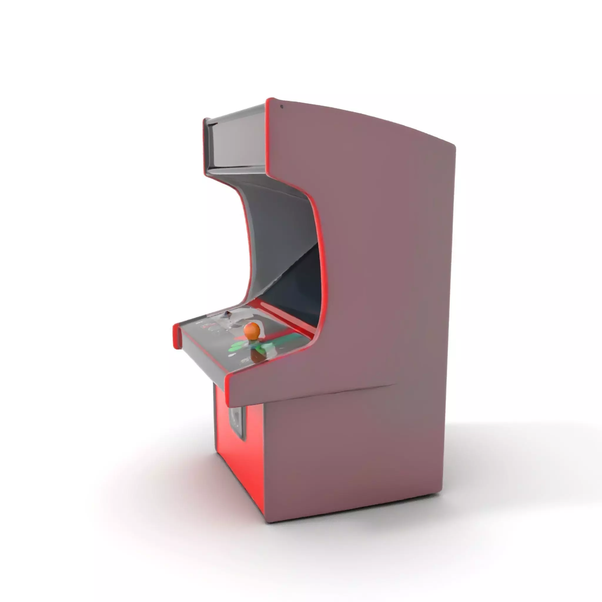 Retro Red Arcade Machine model pack Low-poly 3D model_11