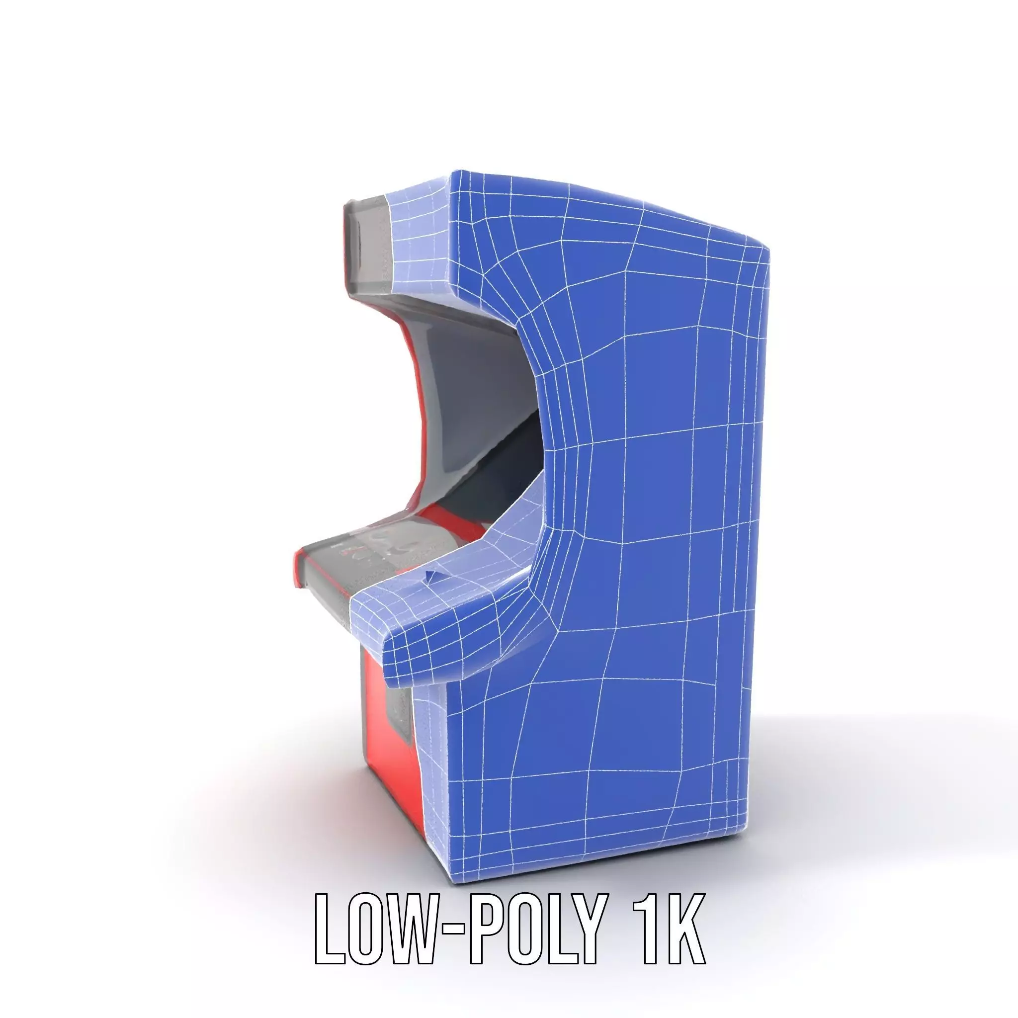 Retro Red Arcade Machine model pack Low-poly 3D model_27
