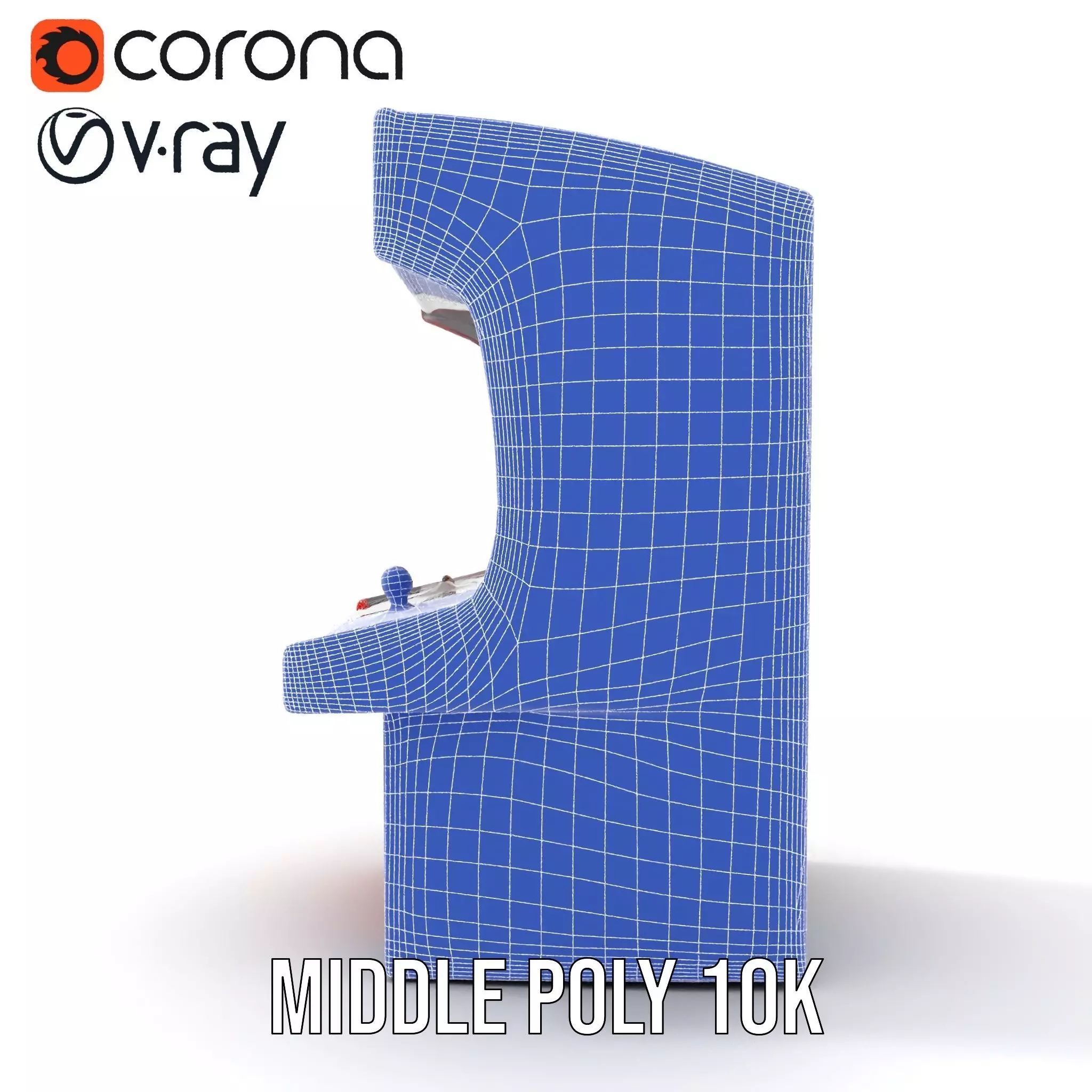 Retro Red Arcade Machine model pack Low-poly 3D model_26