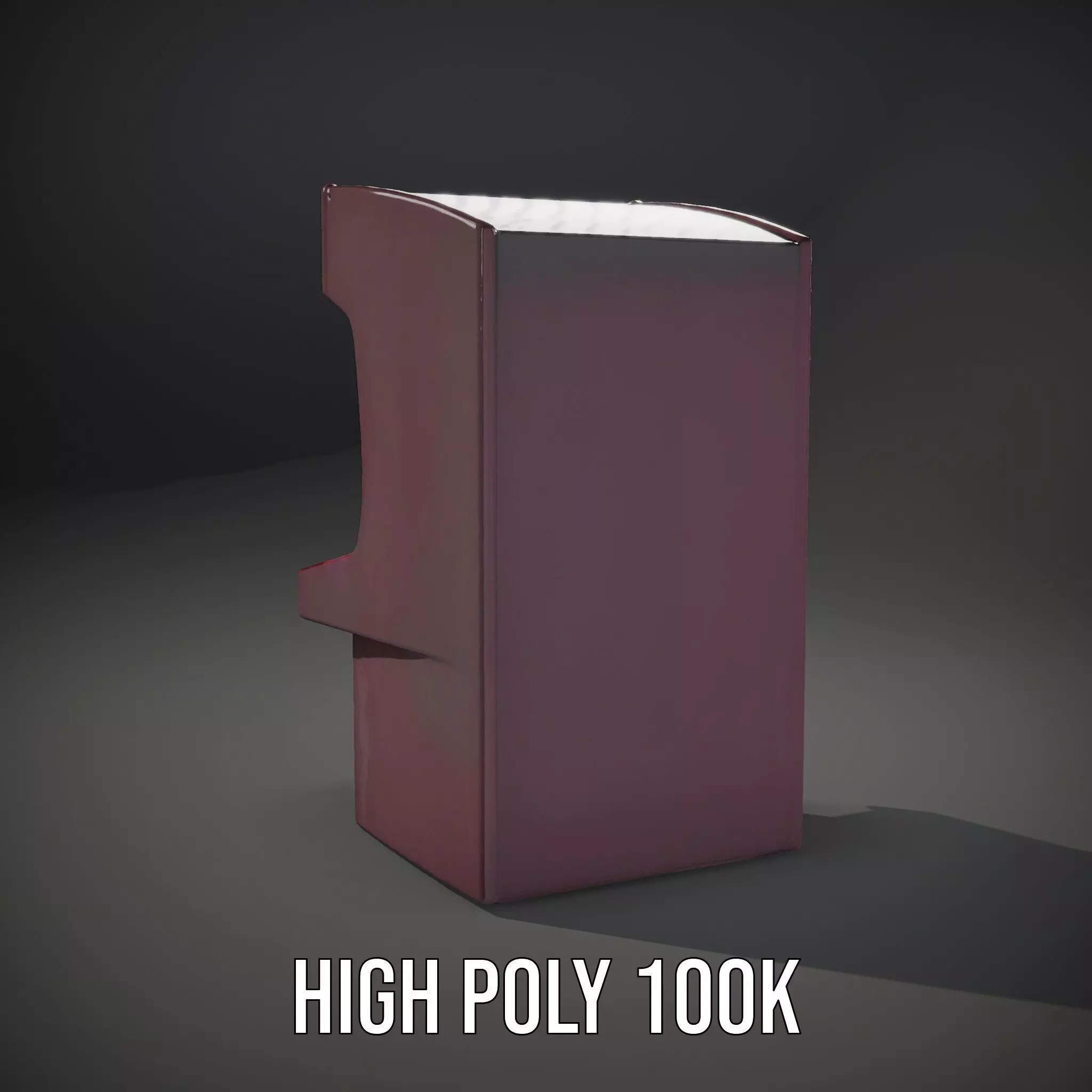 Retro Red Arcade Machine model pack Low-poly 3D model_8