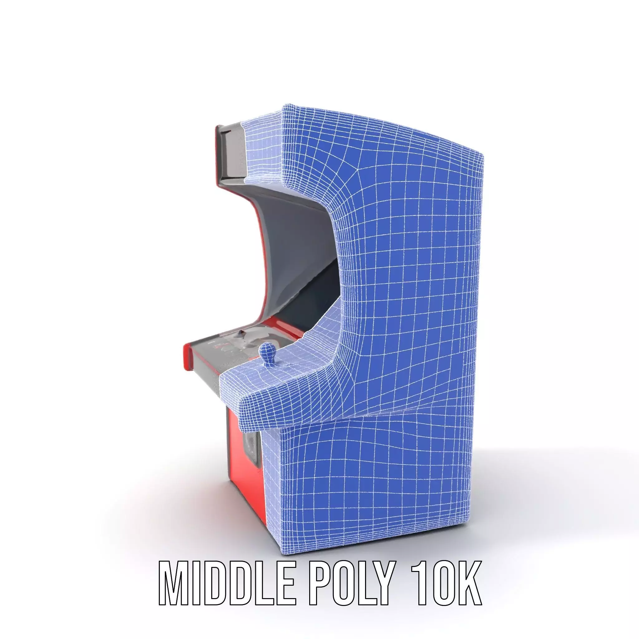 Retro Red Arcade Machine model pack Low-poly 3D model_13