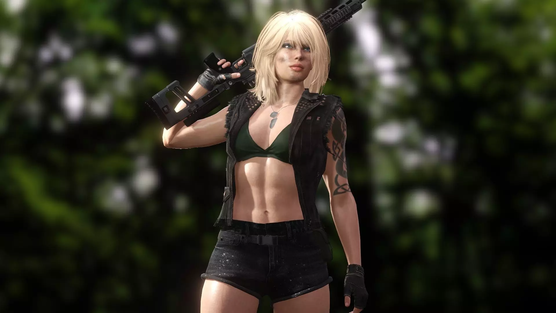 Female Sniper 3D model