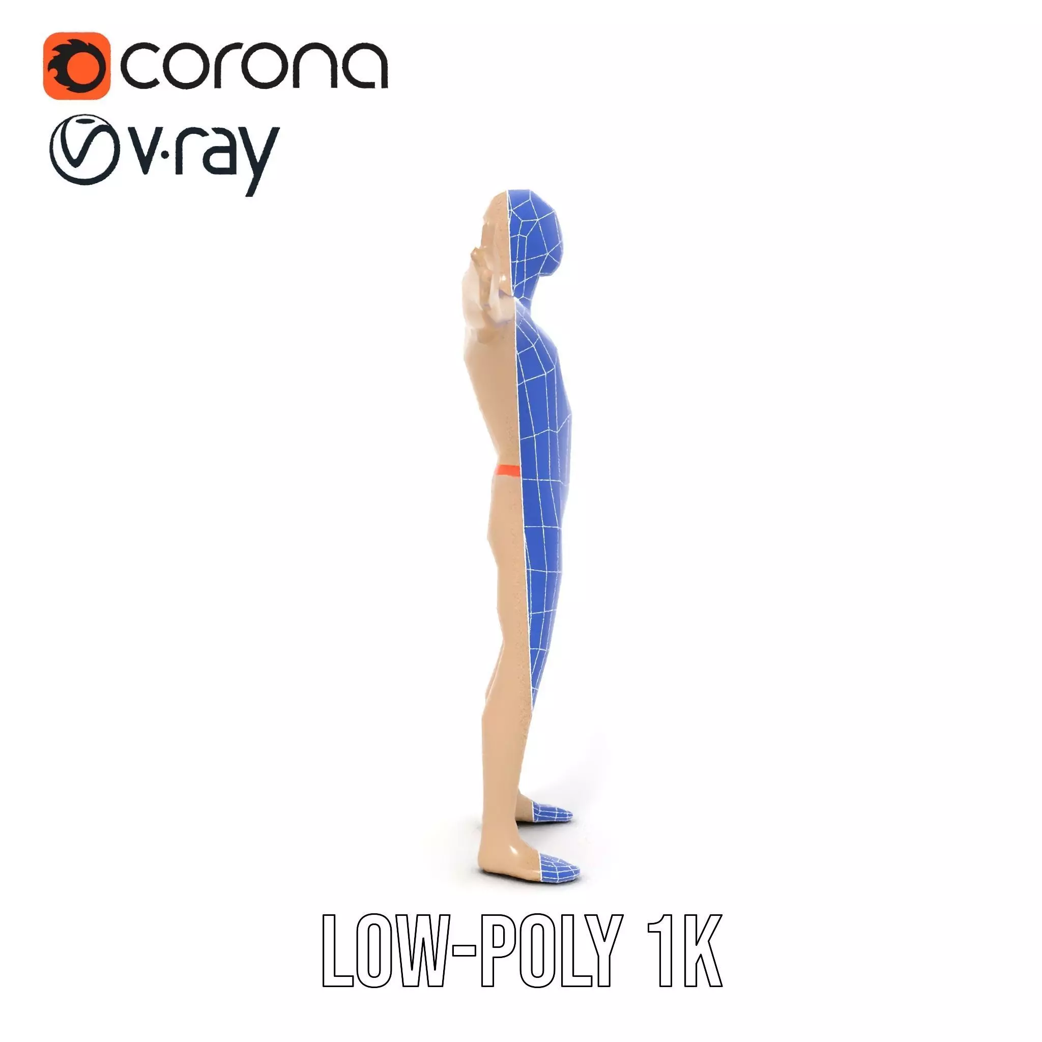 Tan Plastic Mannequin model pack Low-poly 3D model_31