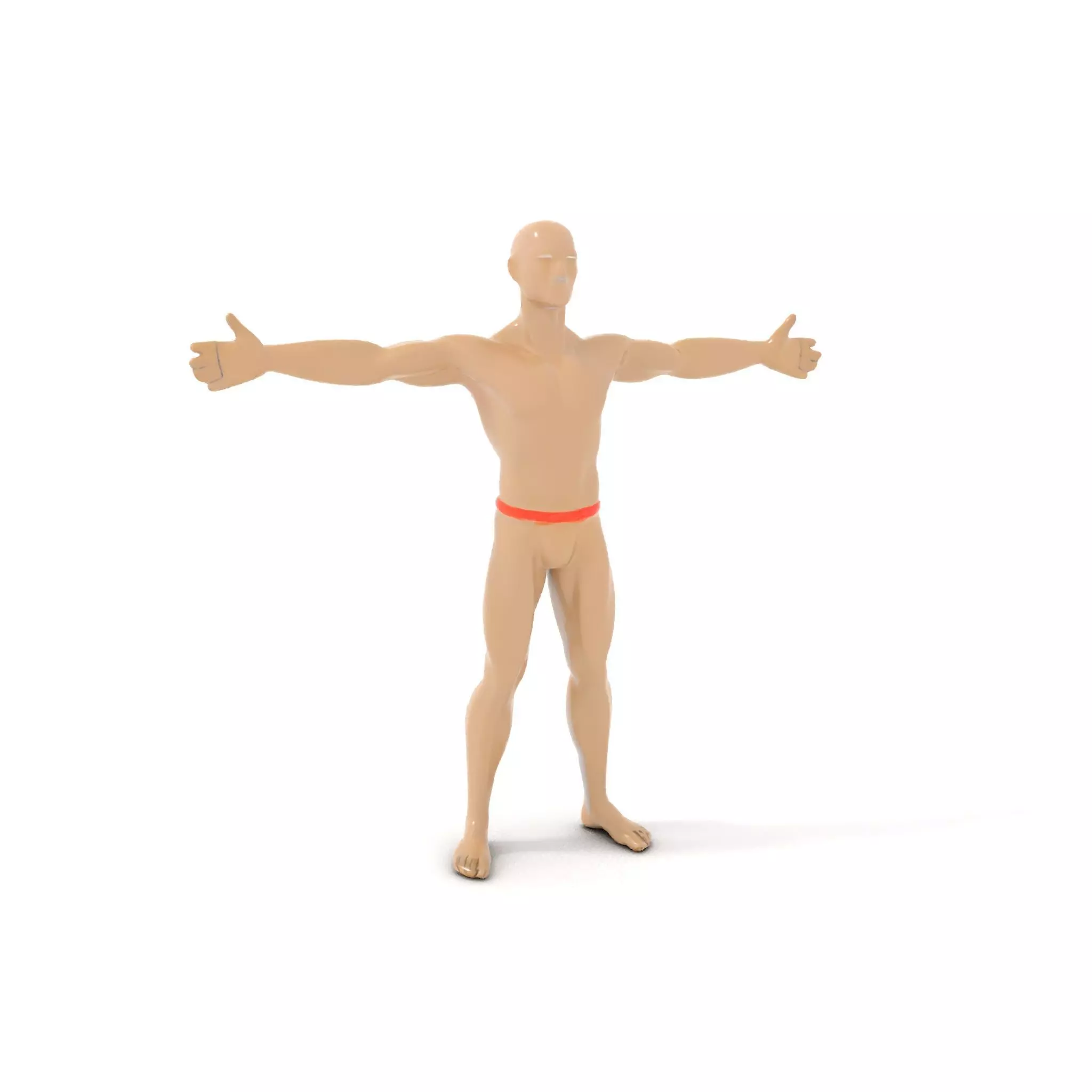 Tan Plastic Mannequin model pack Low-poly 3D model_11