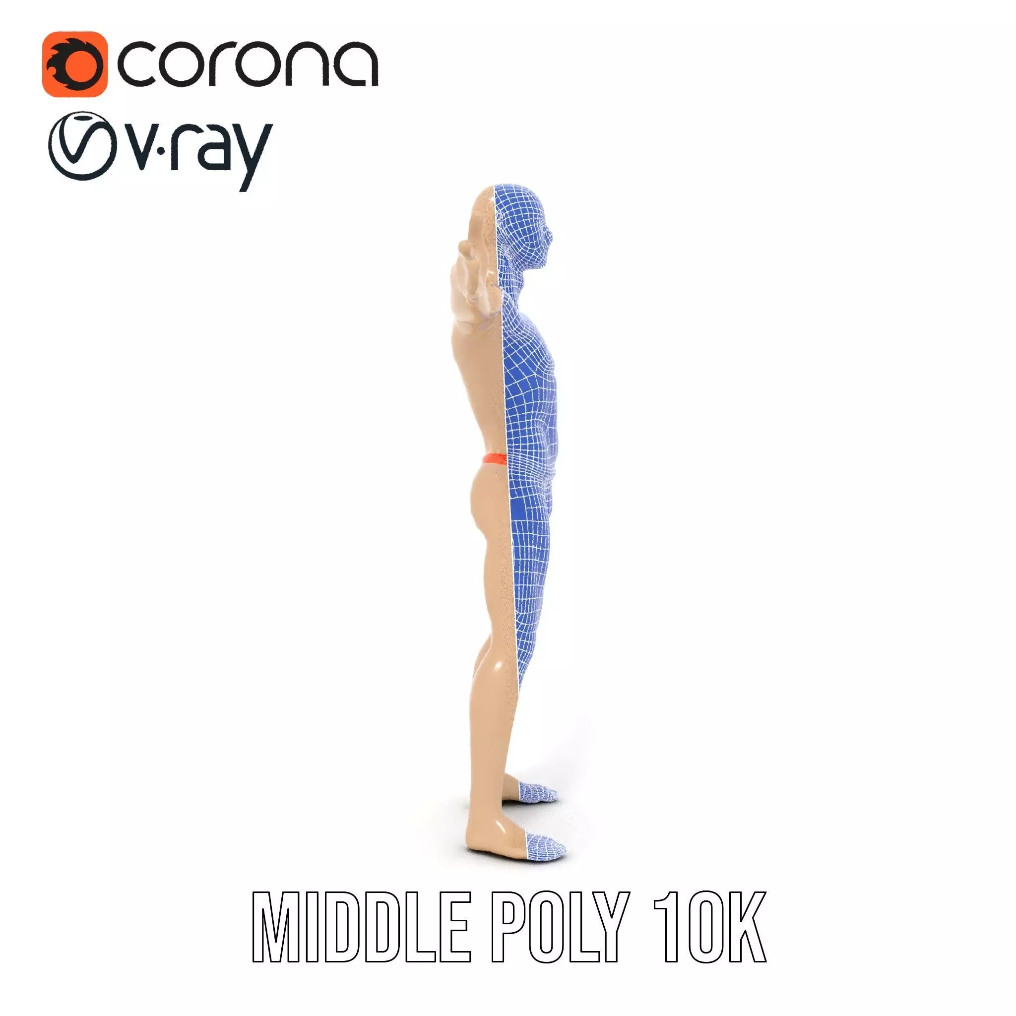 Tan Plastic Mannequin model pack Low-poly 3D model_21