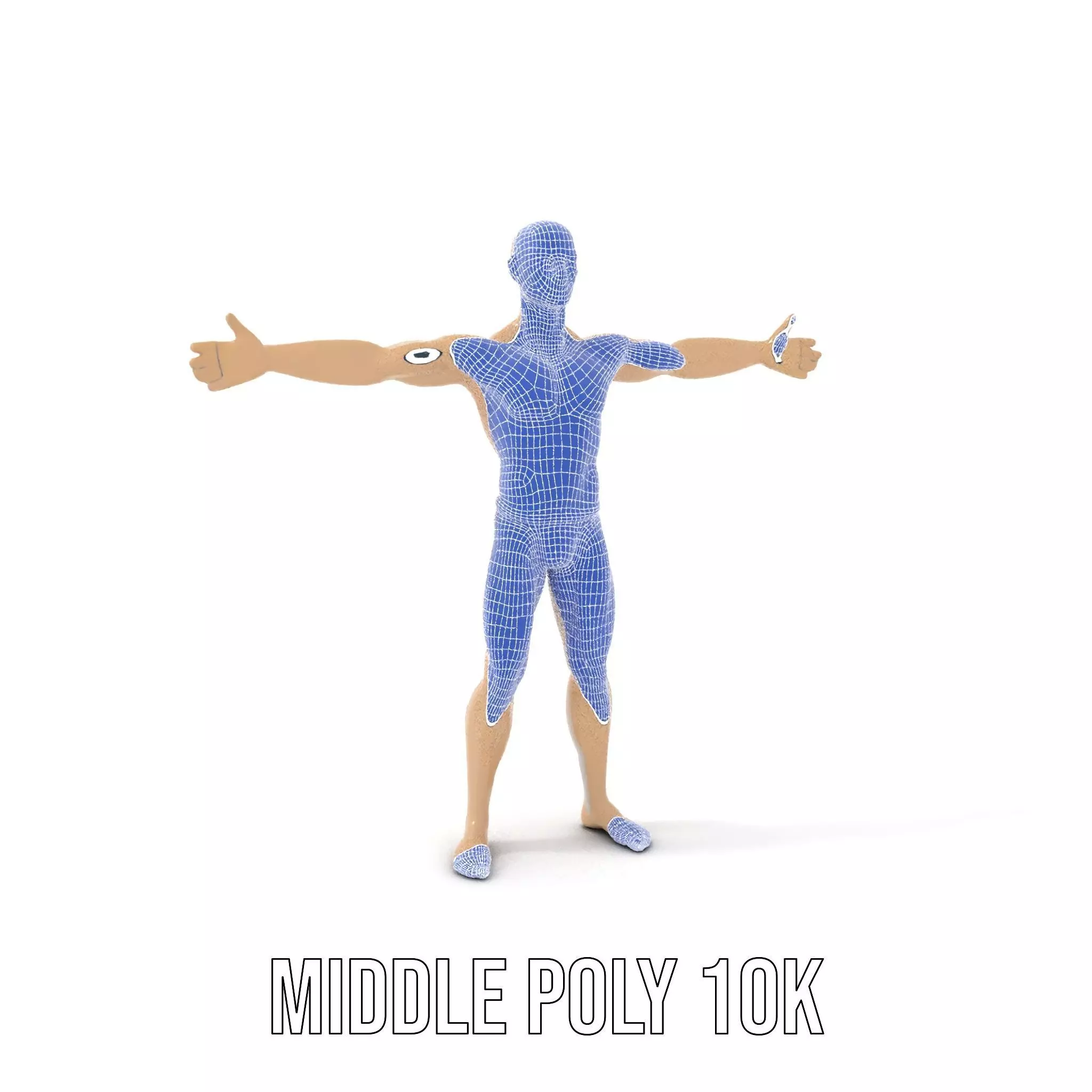 Tan Plastic Mannequin model pack Low-poly 3D model_27