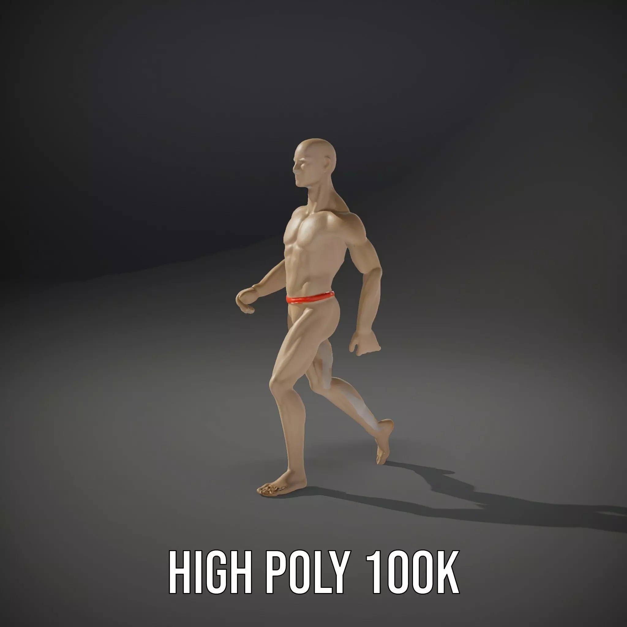 Tan Plastic Mannequin model pack Low-poly 3D model_8