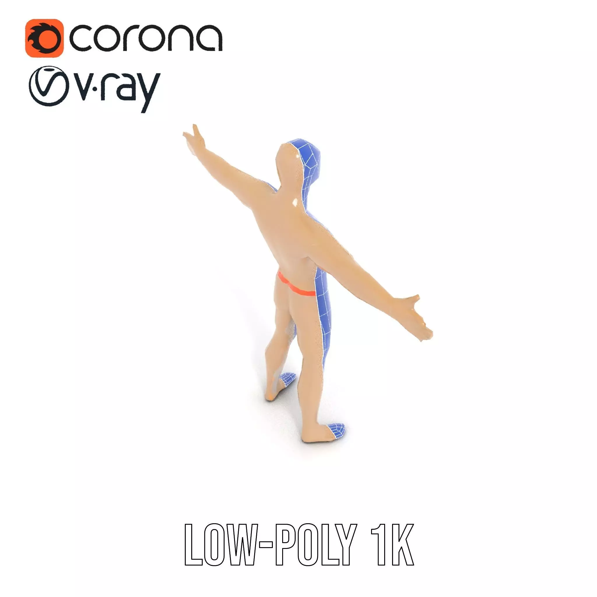 Tan Plastic Mannequin model pack Low-poly 3D model_28