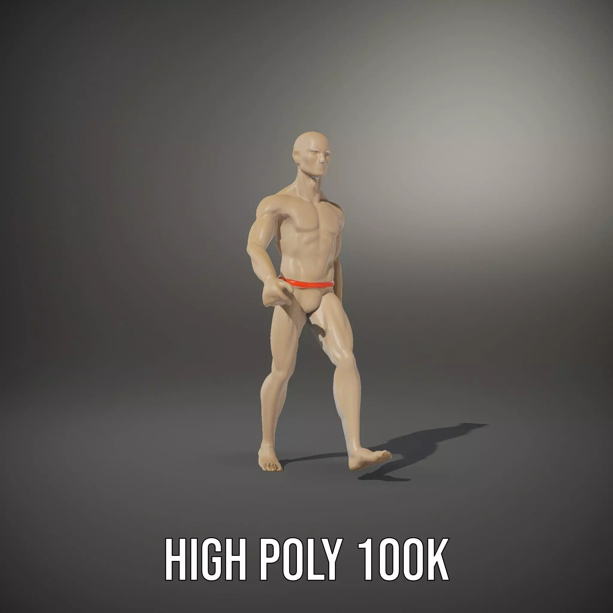 Tan Plastic Mannequin model pack Low-poly 3D model_10