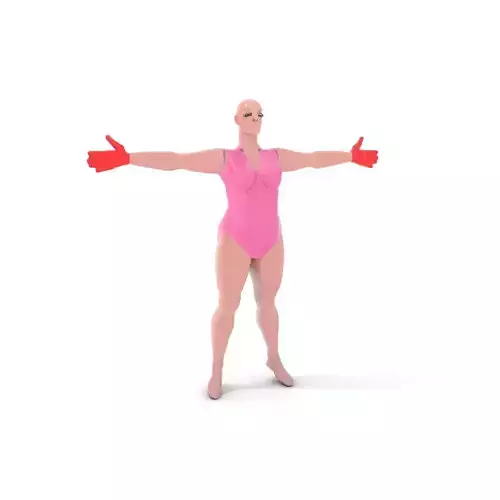 Red Glove Mannequin model pack Low-poly 3D model