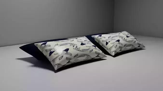 BEDROOM PILLOWSET- 4 PIECES 3D MODEL