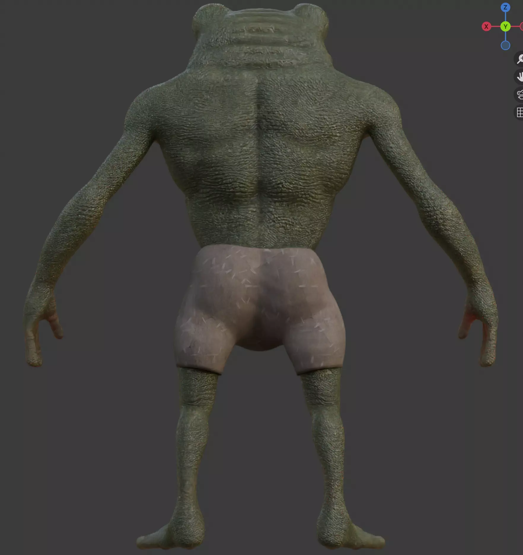 Photorealistic Frogman Creature - Production-Ready 3D Model Low-poly 3D model_19