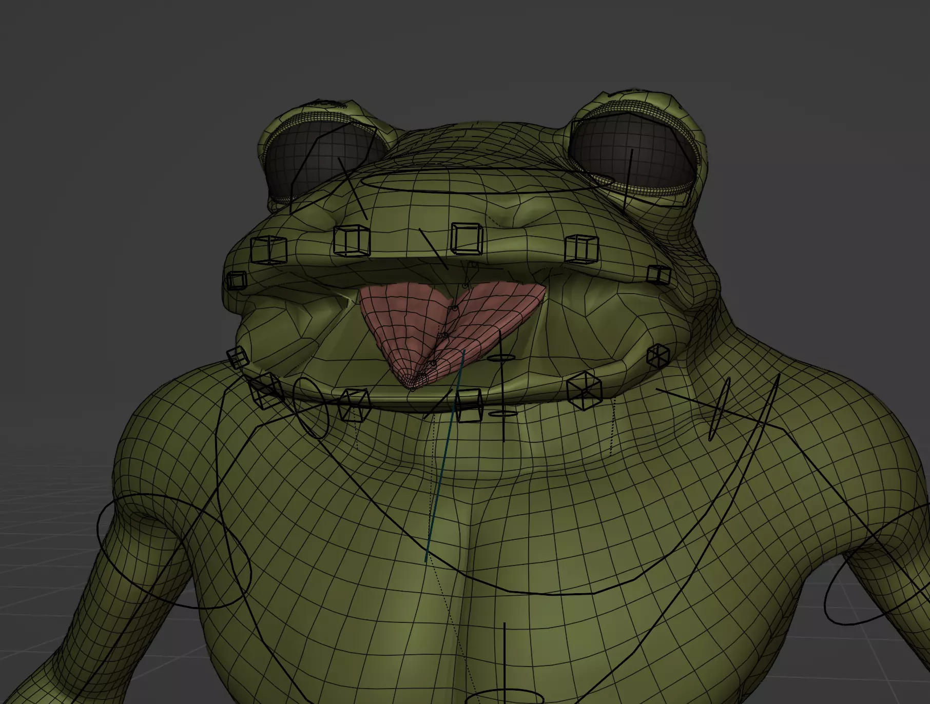 Photorealistic Frogman Creature - Production-Ready 3D Model Low-poly 3D model_9