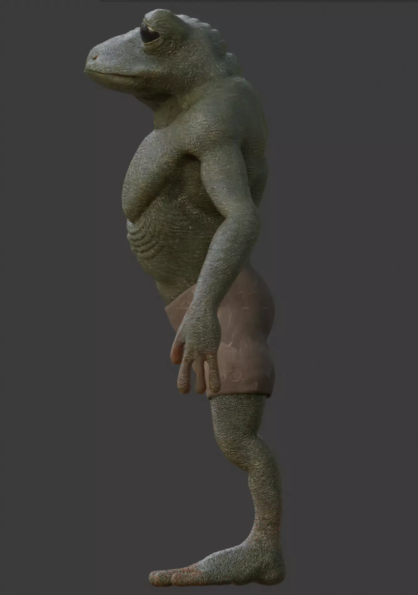 Photorealistic Frogman Creature - Production-Ready 3D Model Low-poly 3D model_18