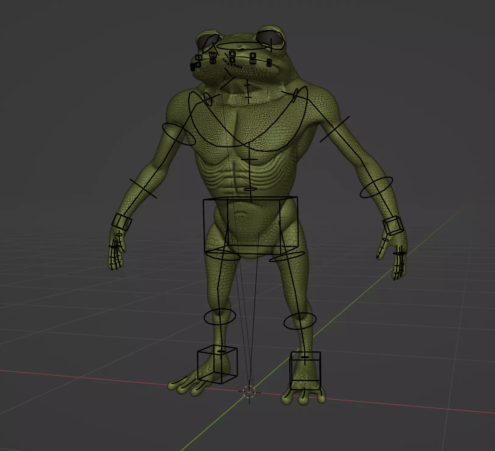 Photorealistic Frogman Creature - Production-Ready 3D Model Low-poly 3D model_15