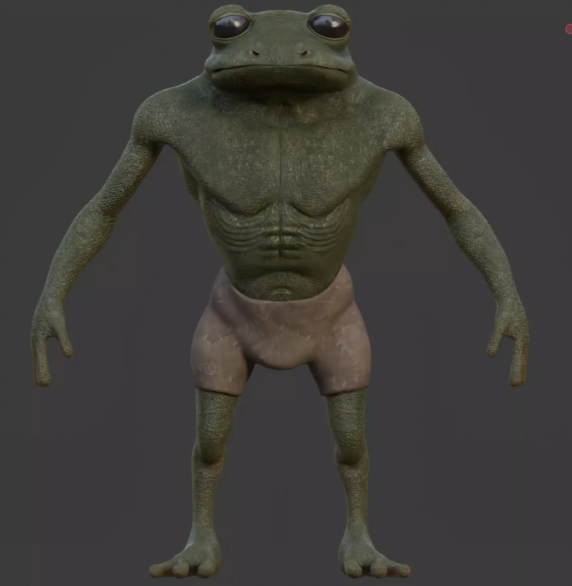 Photorealistic Frogman Creature - Production-Ready 3D Model Low-poly 3D model_17