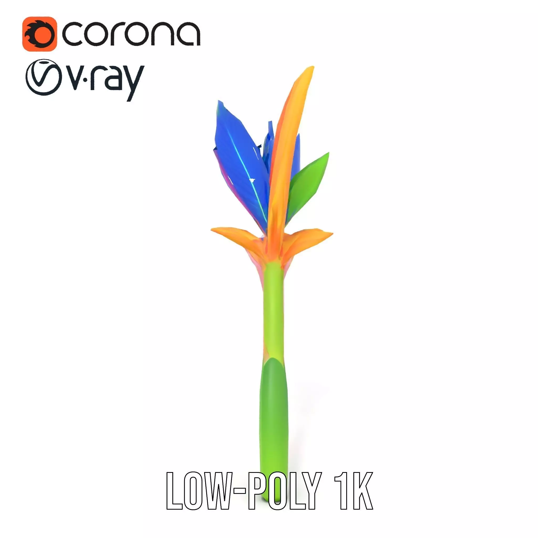 Vibrant Heliconia model pack Low-poly 3D model_14