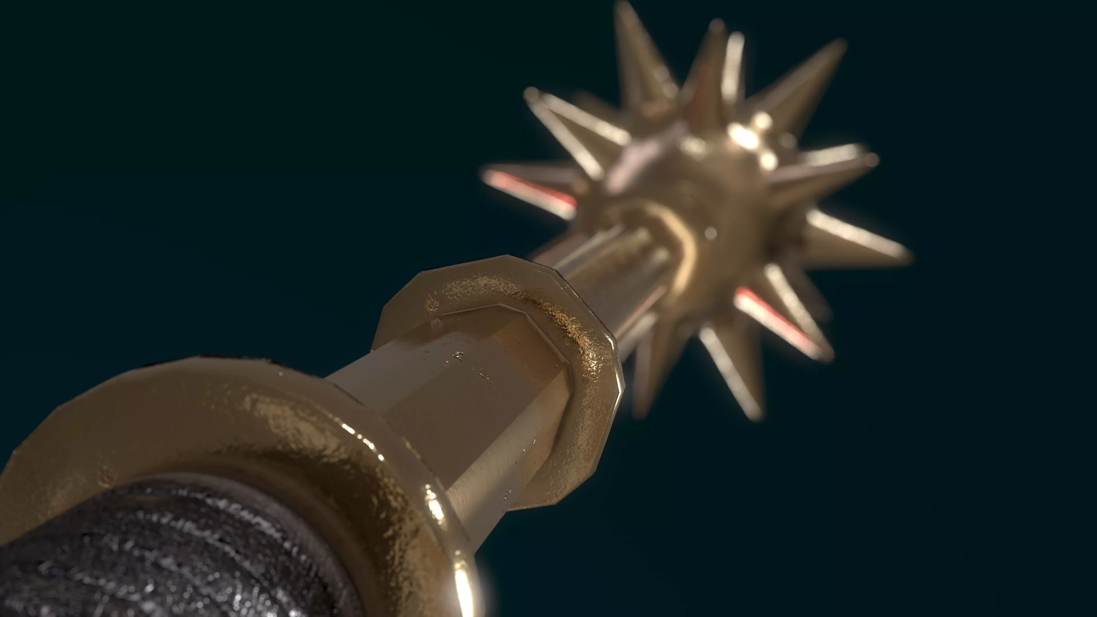 Morning Star Low-poly 3D model_14