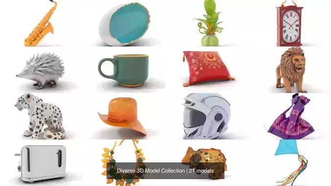 Diverse 3D Model Collection 