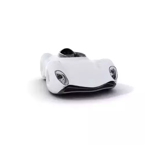 Futuristic Silver Car model pack Low-poly 3D model