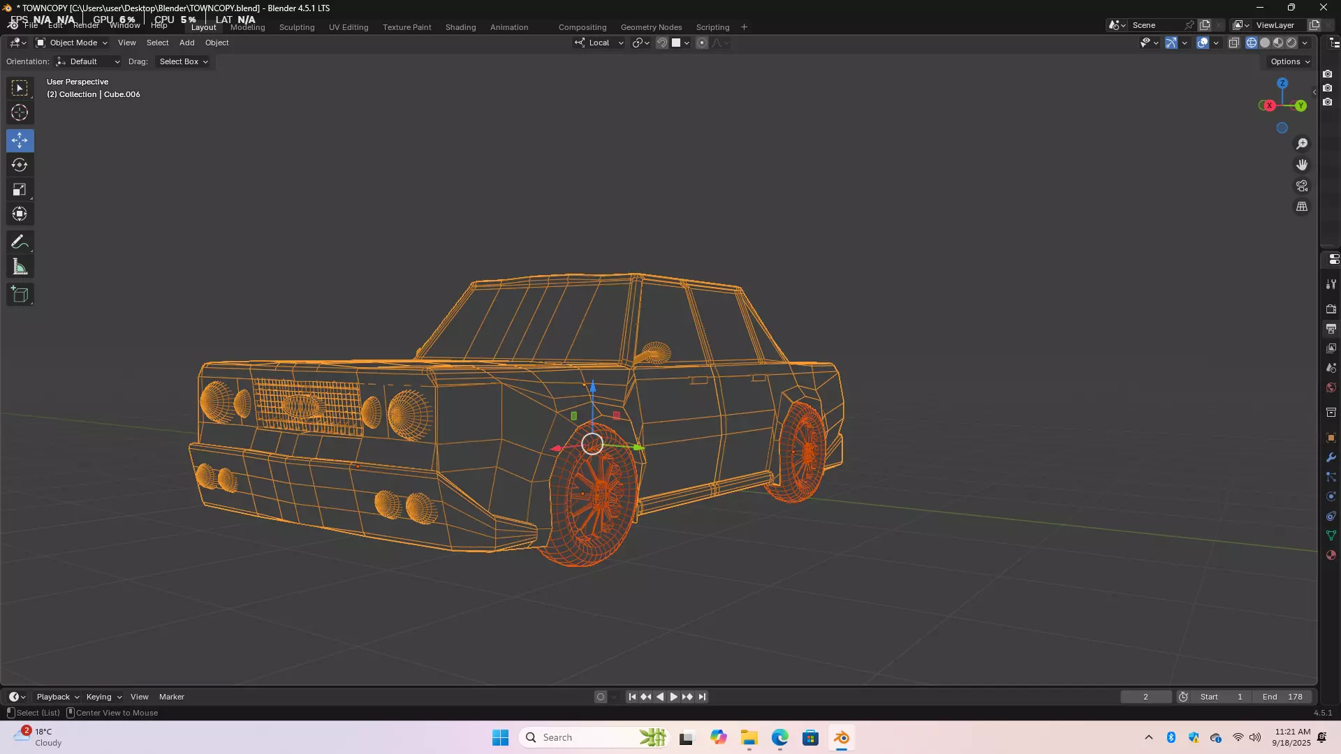 Low Poly Car Low-poly 3D model_3