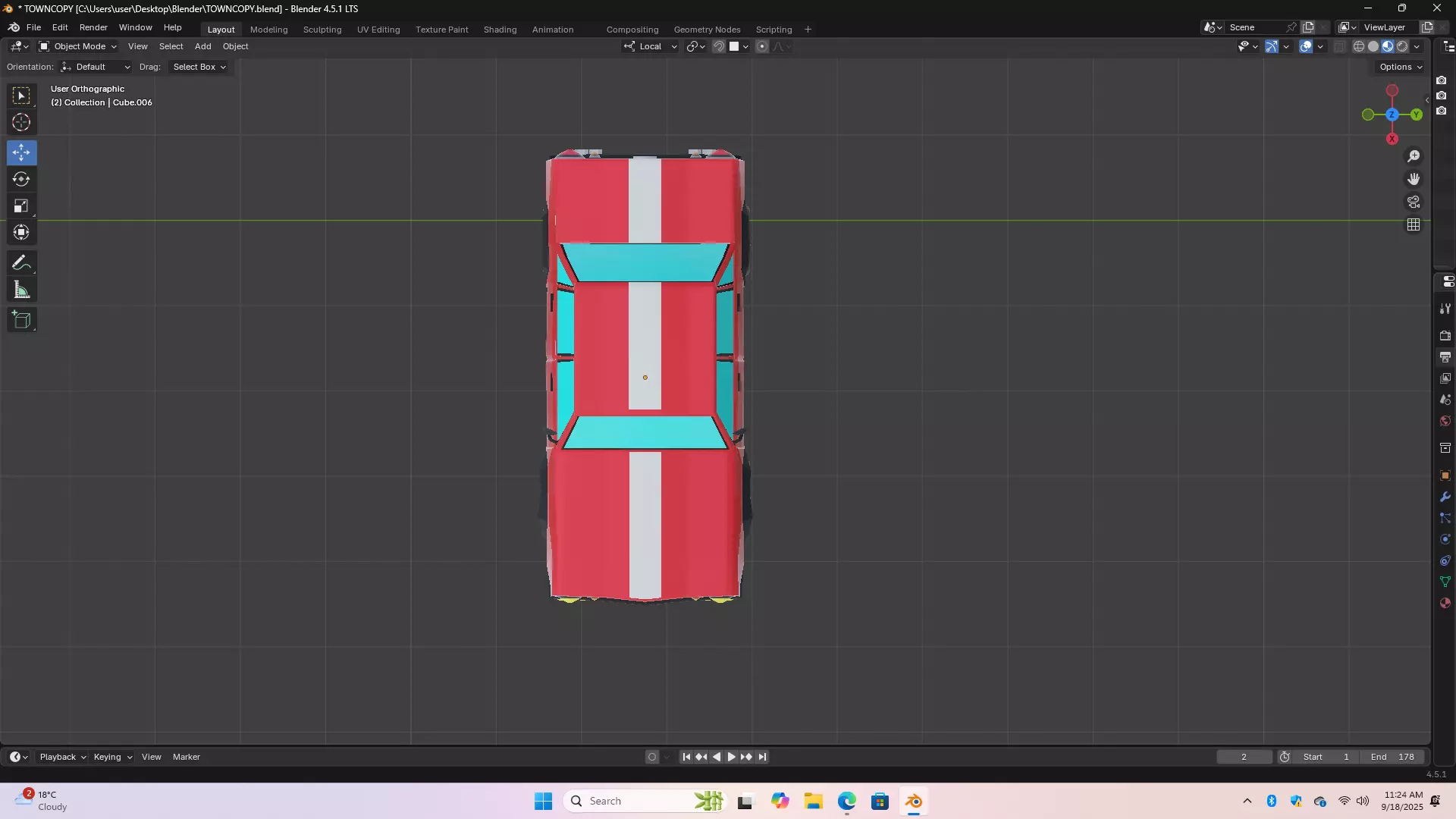 Low Poly Car Low-poly 3D model_4