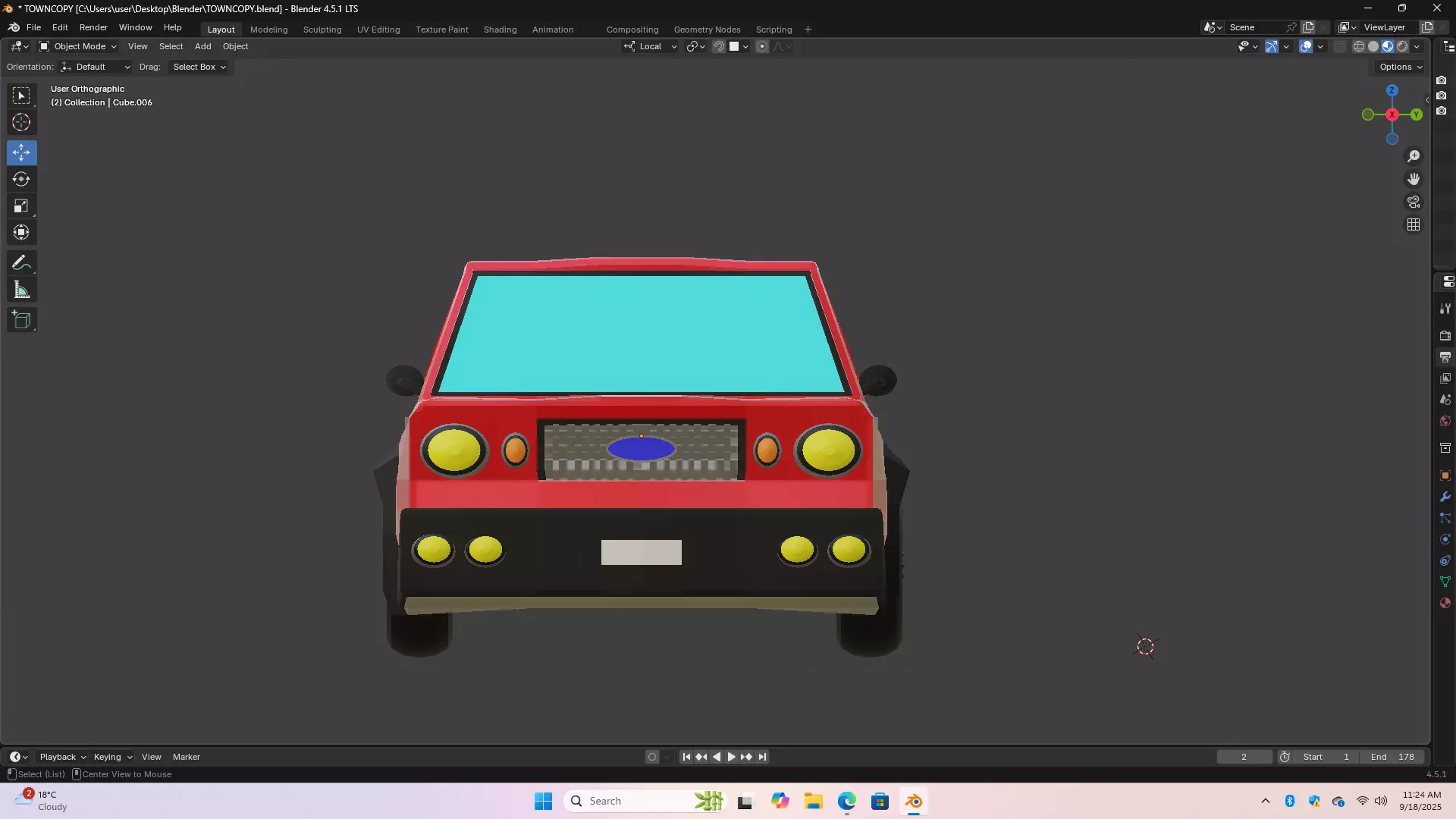 Low Poly Car Low-poly 3D model_2