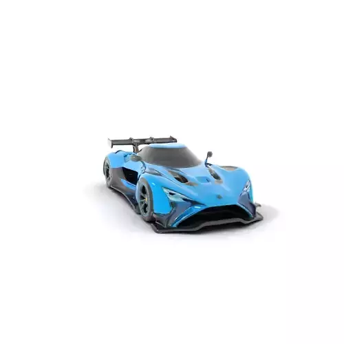 Azure Hypercar model pack Low-poly 3D model