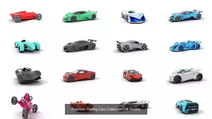 Futuristic Racing Cars Collection 