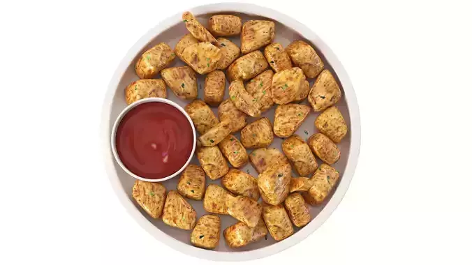 Fried Chicken Bites 3D model 7