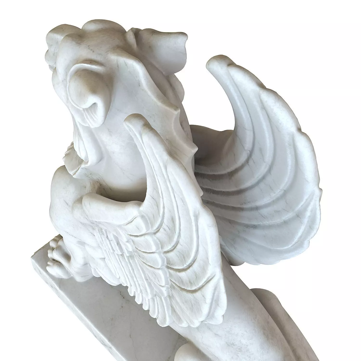 Griffin sculpture 3D model_4