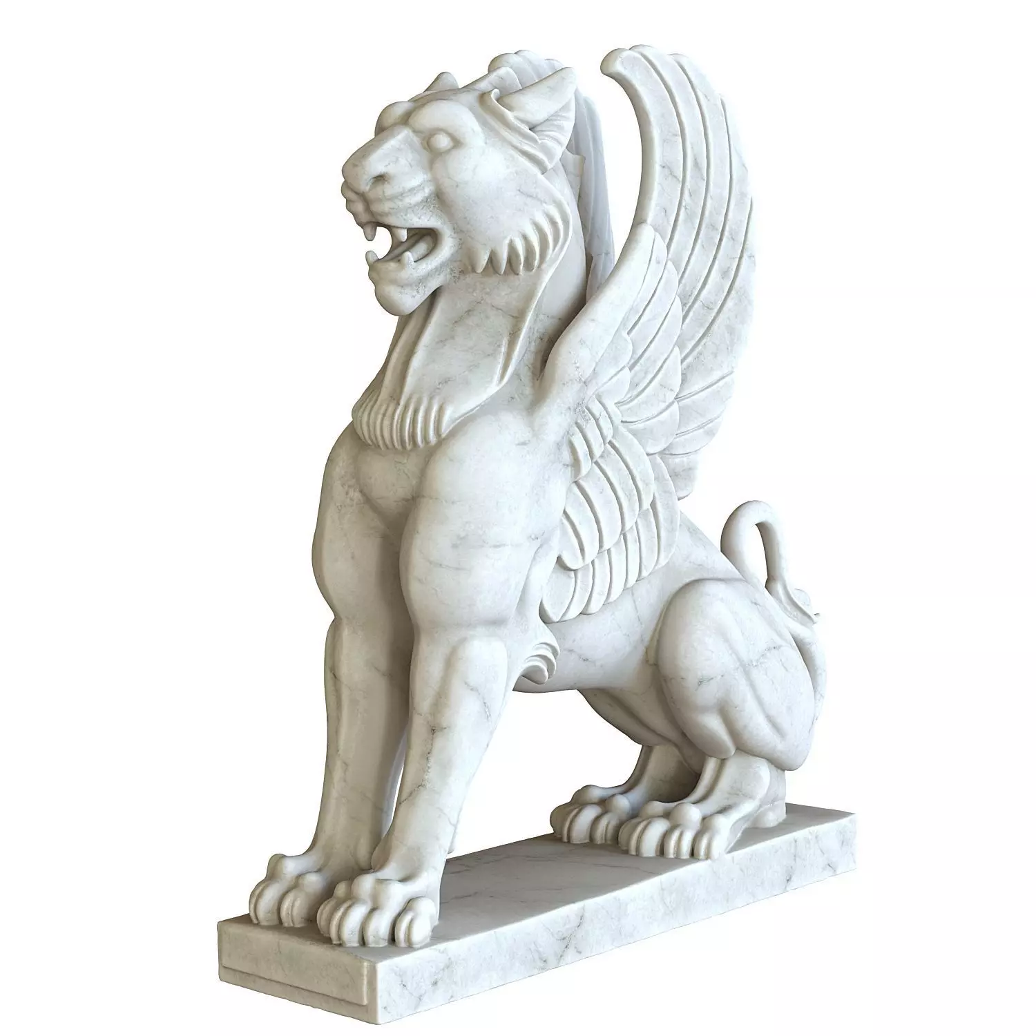 Griffin sculpture 3D model_0