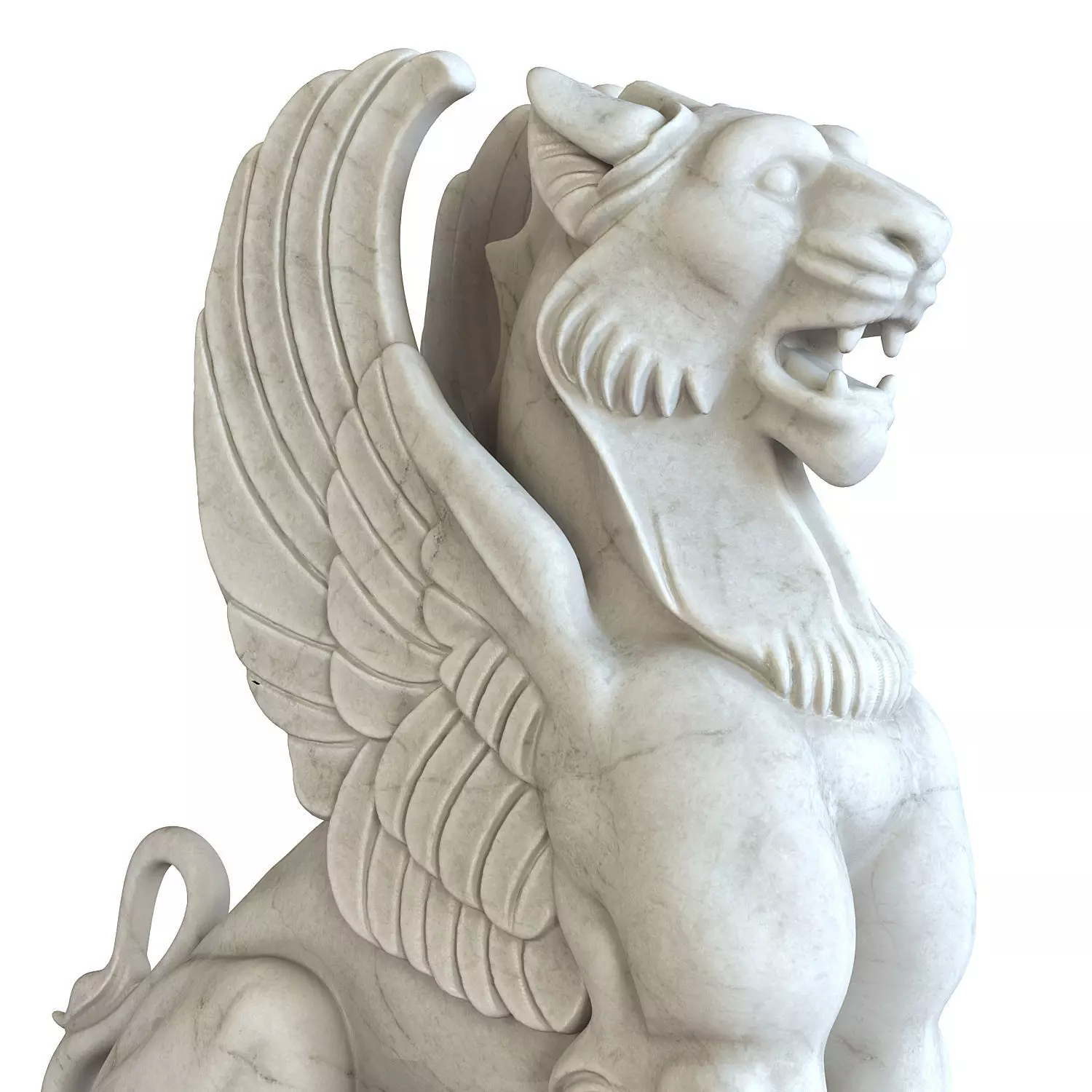 Griffin sculpture 3D model_3