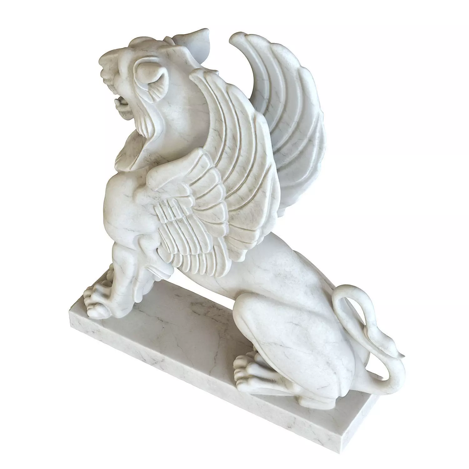 Griffin sculpture 3D model_2