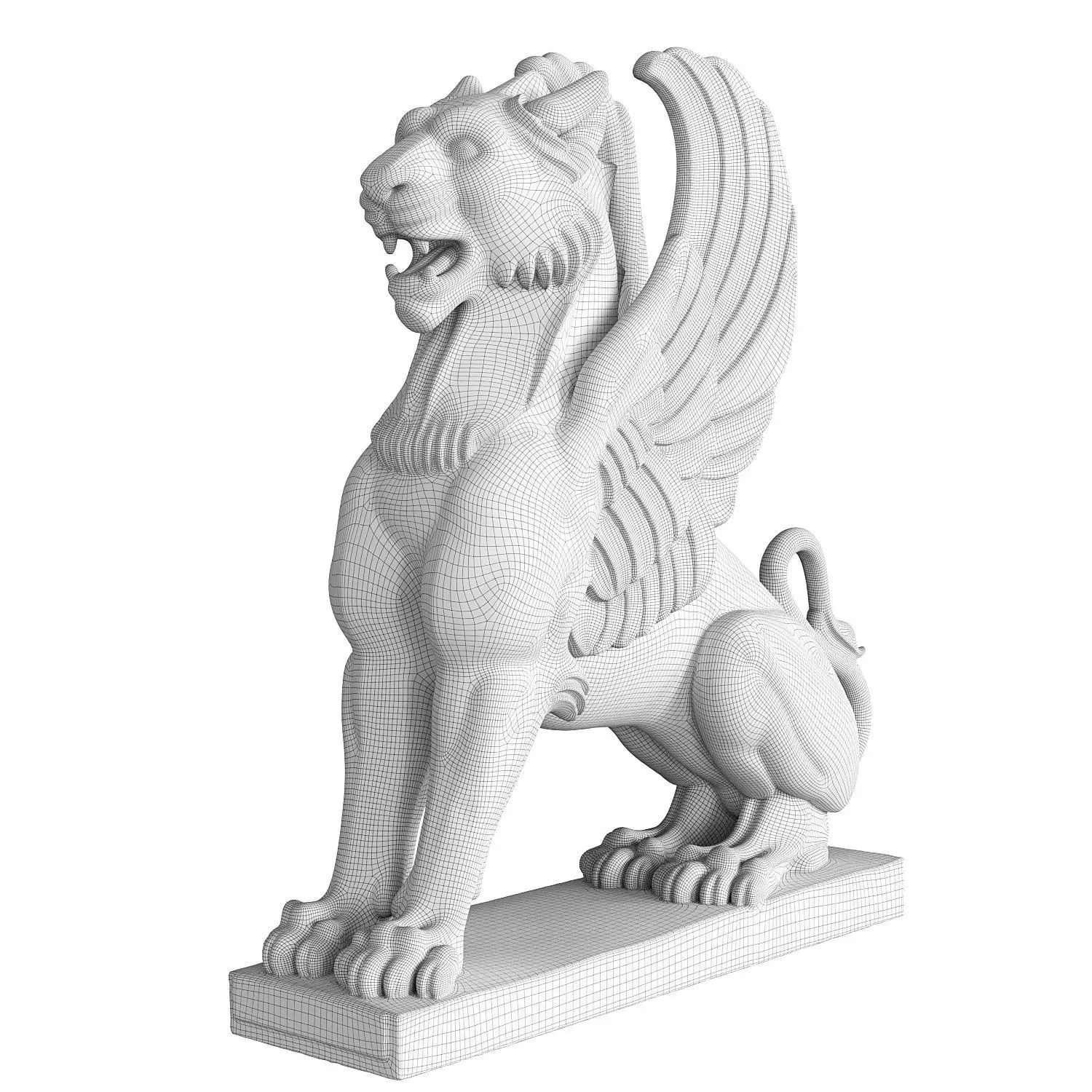 Griffin sculpture 3D model_5