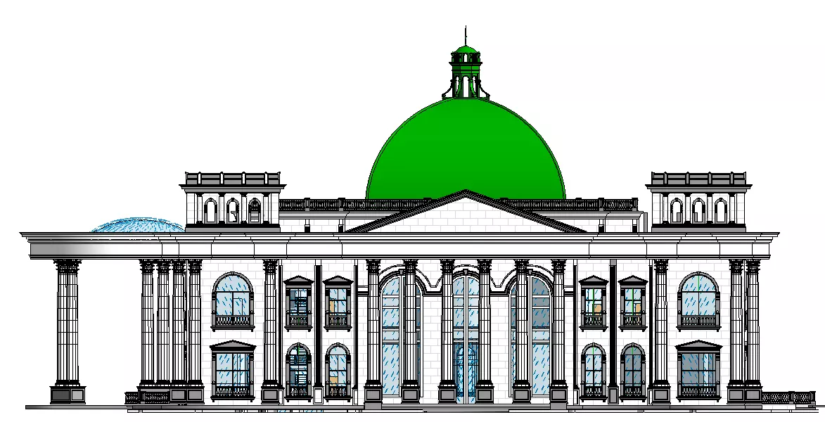 ARCHITECTURAL REVIT MODEL FOR ROYAL PALACE  3D model_2