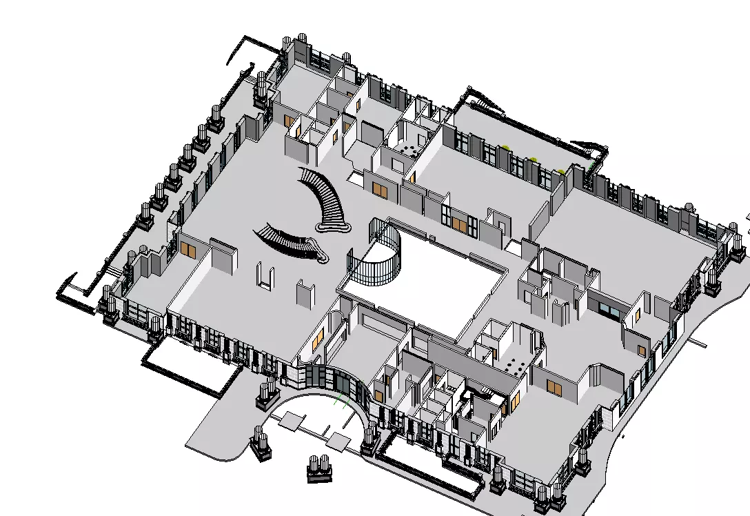 ARCHITECTURAL REVIT MODEL FOR ROYAL PALACE  3D model_4