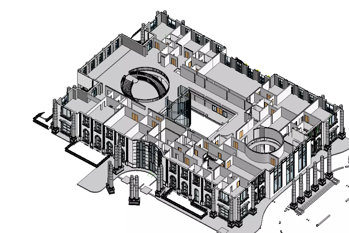 ARCHITECTURAL REVIT MODEL FOR ROYAL PALACE  3D model_3