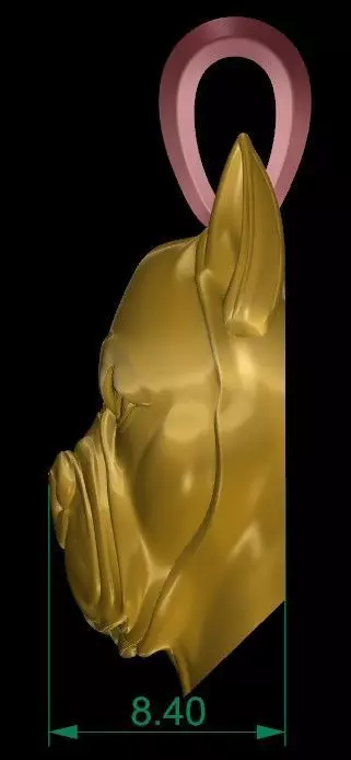 Pitbull Pendant 3D print model_9