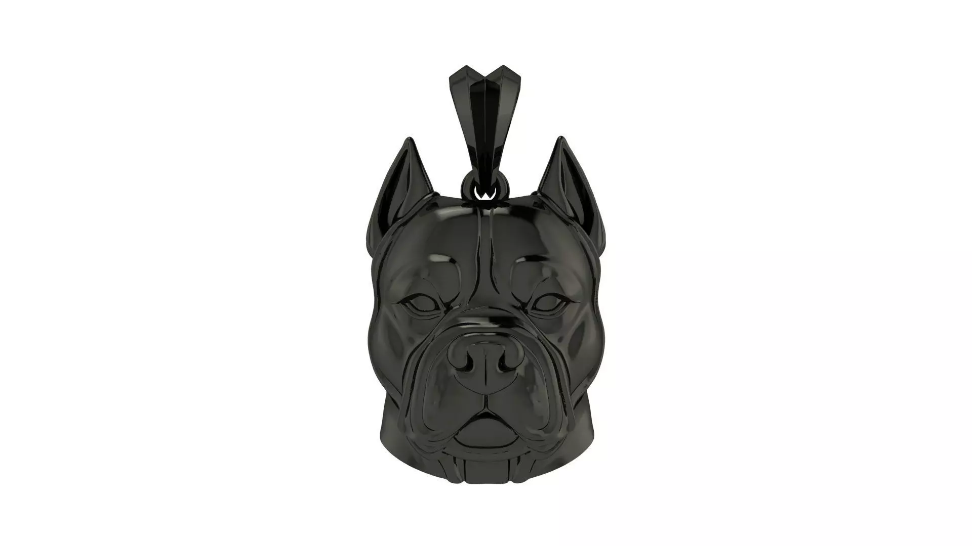 Pitbull Pendant 3D print model_3