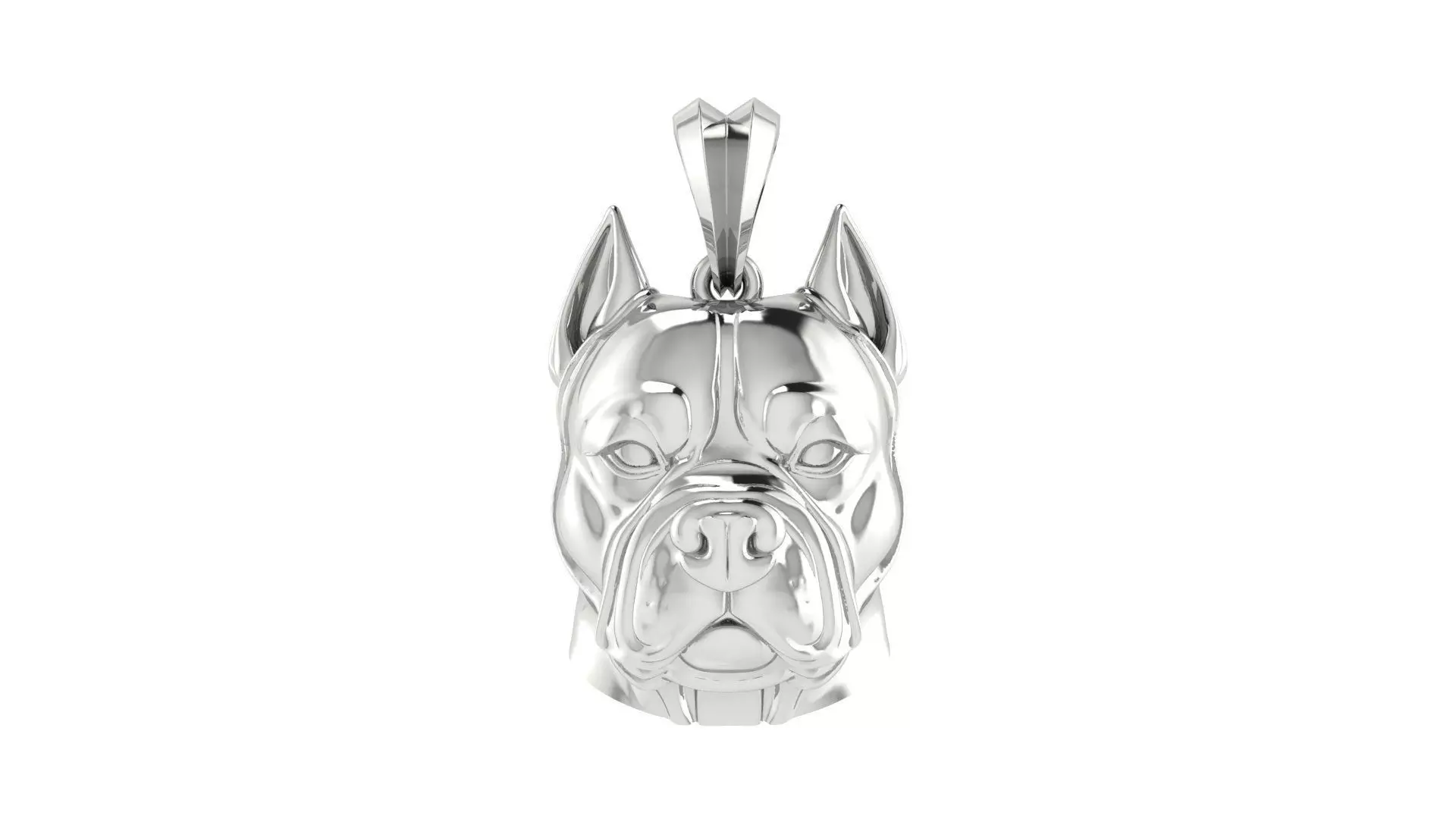 Pitbull Pendant 3D print model_1