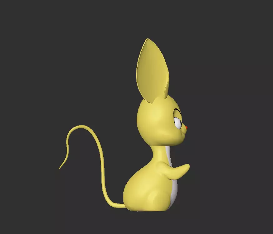cute rat model 3D print model_3