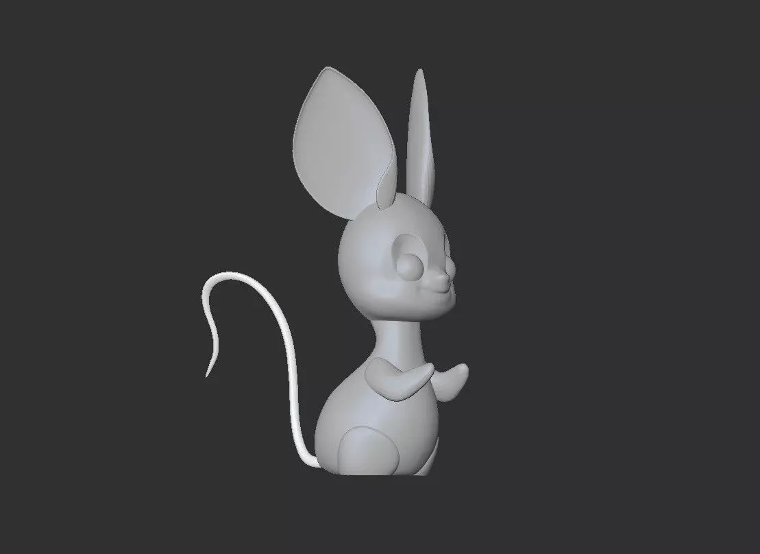 cute rat model 3D print model_4