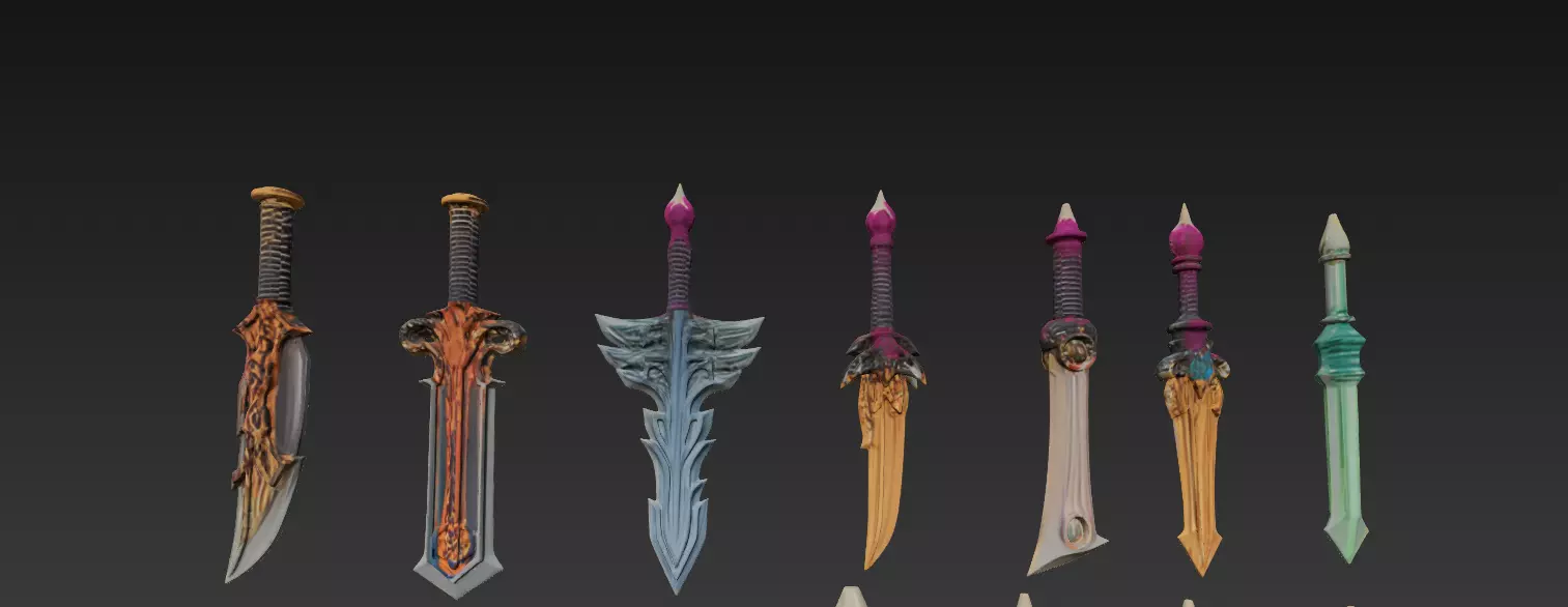 Fantasy Sword Collection 3D Weapons Pack for Print CGI 3D model_2