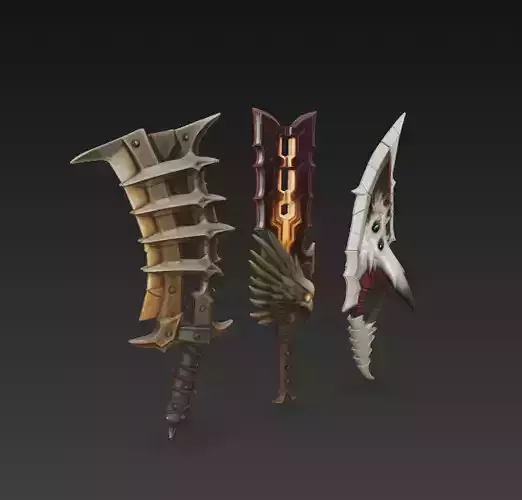 Stylized Fantasy Sword 3D Model - Decorative Blade 3D model Stylized Fantasy Sword 3D Model - Decorative Blade 3D model
