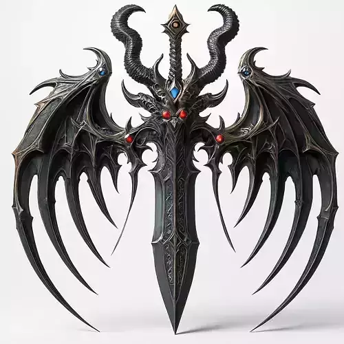 Stylized Fantasy Sword 3D Model - Decorative Weapon 3D model