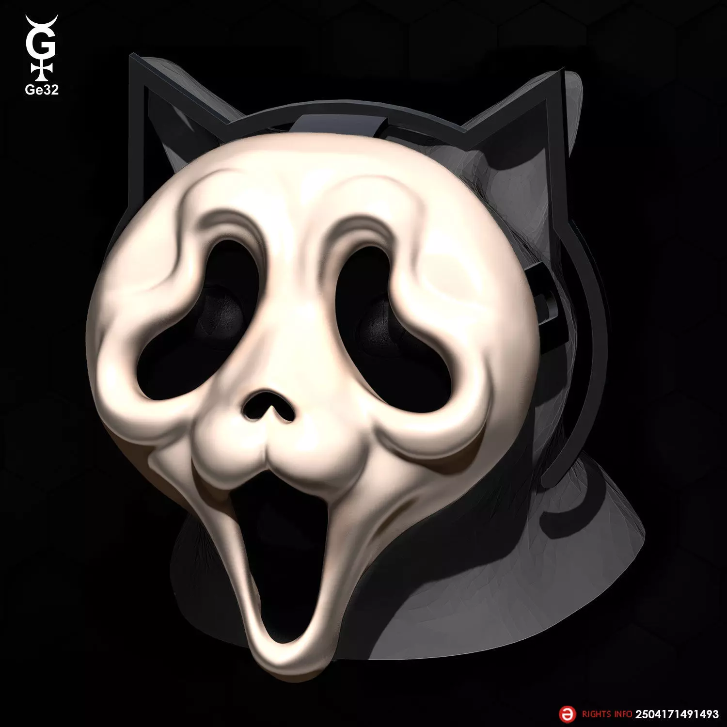 GHOSTFACE CAT - Mask 3D print model_4