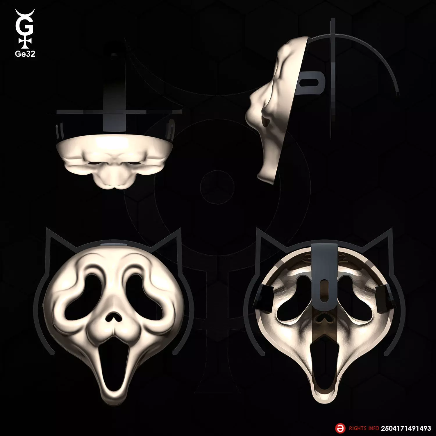 GHOSTFACE CAT - Mask 3D print model_2